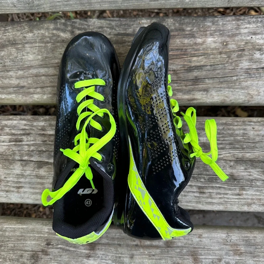 Louis Garneau LGS Cycling Shoes Black & Neon Yellow Road Bike EU 42/43‎ US Sz 9